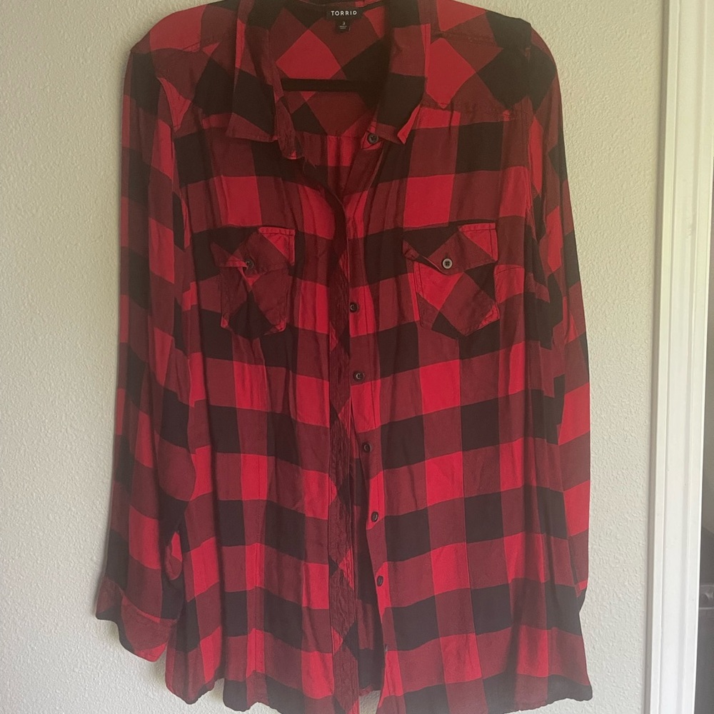 Plaid button down